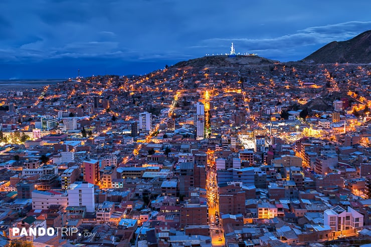 Oruro at night