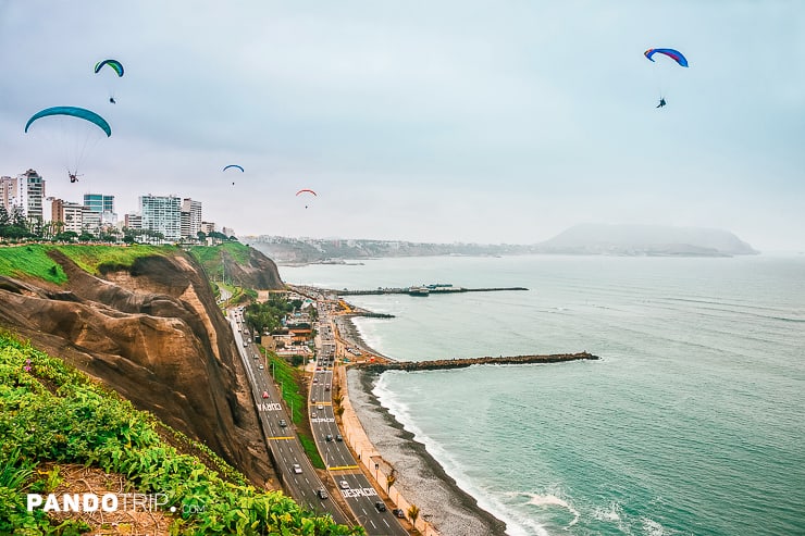 Paragliding above Iquique