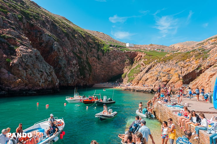 People visiting Berlenga Grande