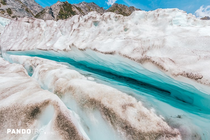 Ice formations at Franz Josef Glacier