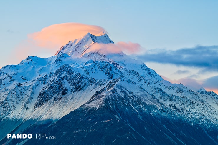 Mount Cook Peak Among the Clouds