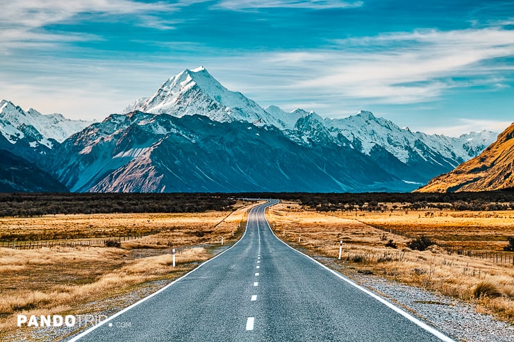 Road Leading to Mount Cook