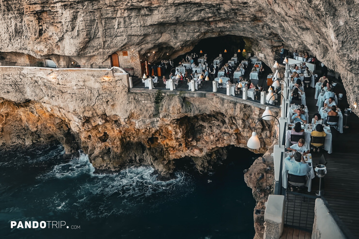 Seaside Restaurant Inside a Cave in Italy