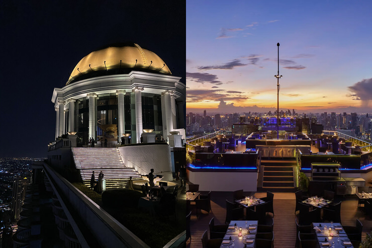 Sirocco and Vertigo Rooftop Restaurants in Bangkok