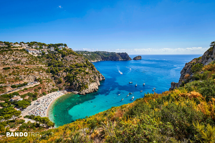 Aerial View of La Granadella Beach in Jávea
